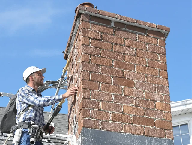 Brickwork for a chimney rebuild by Gardena Chimney Sweep in Gardena, CA