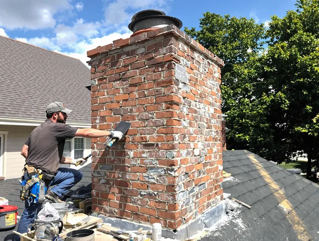 Completed chimney rebuild by Gardena Chimney Sweep in Gardena, CA