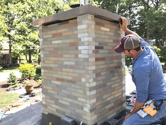 Gardena Chimney Sweep completing a modern chimney remodel in Gardena, CA