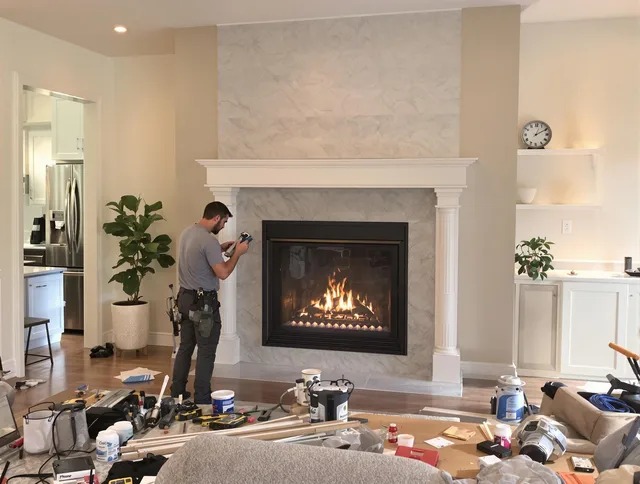 Newly installed fireplace by Gardena Chimney Sweep in Gardena, CA