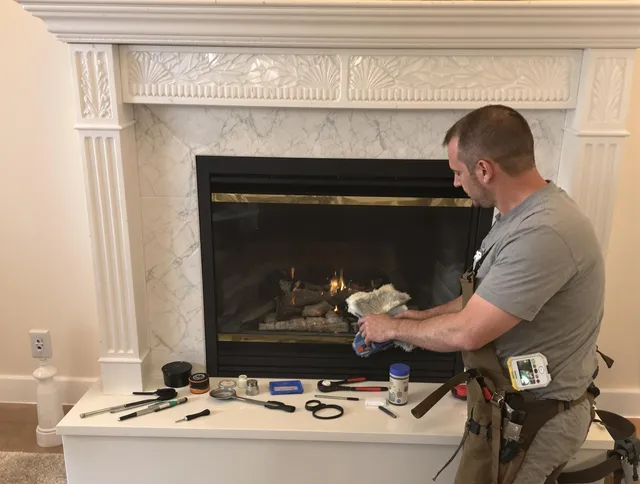 Gardena Chimney Sweep performing fireplace maintenance in Gardena, CA